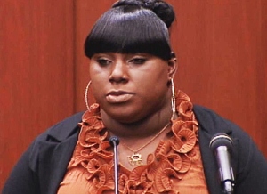 Rachel Jeantel. The last person that Trayvon spoke to. Scared.
